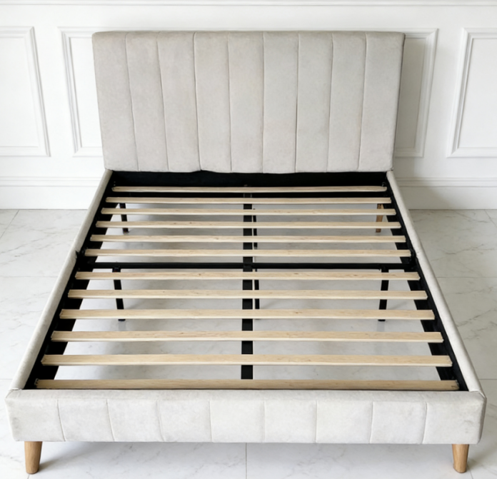 High-end White Upholstered Bed 