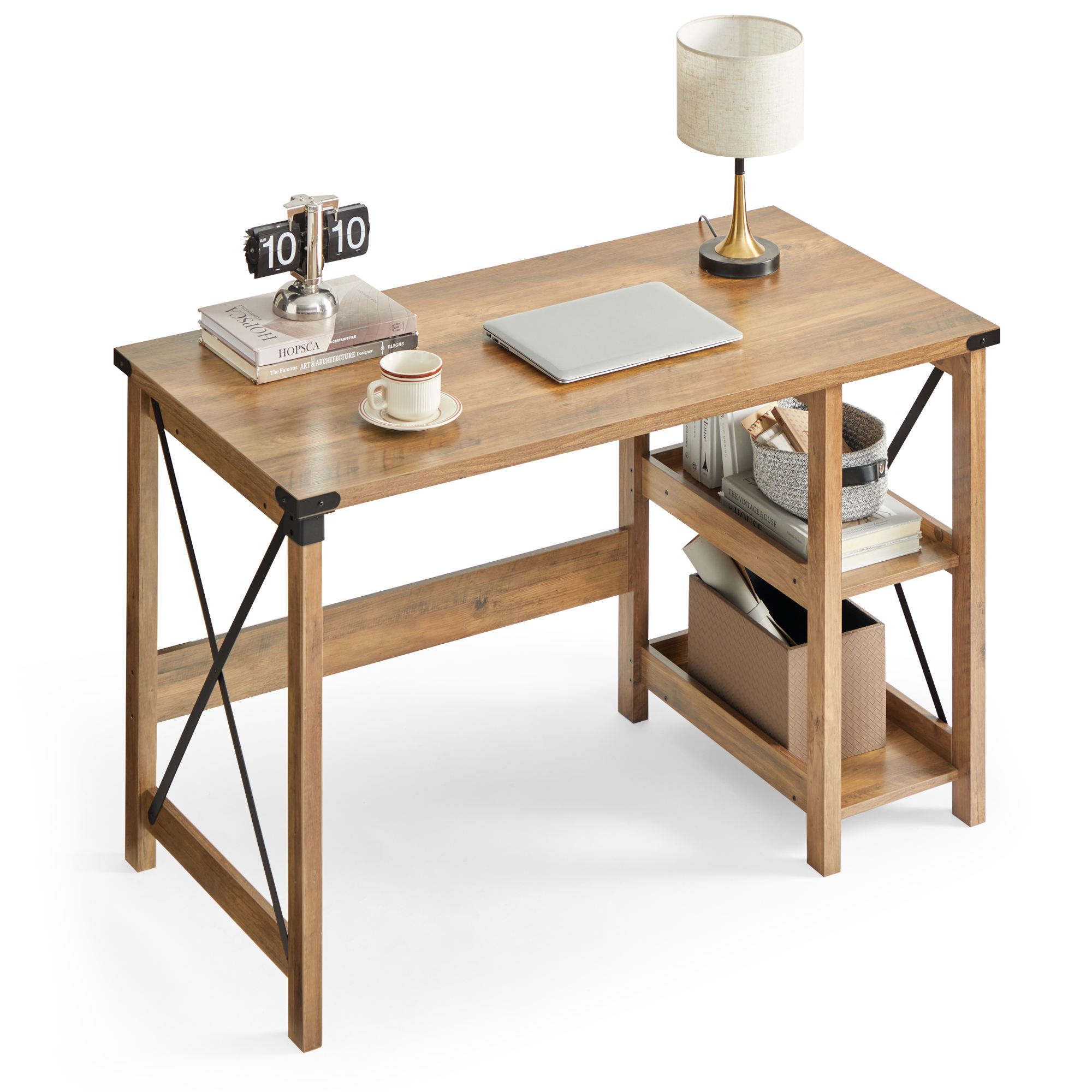 Industrial Family Office with Drawer Cabinets Laptop Desk and Office Desk