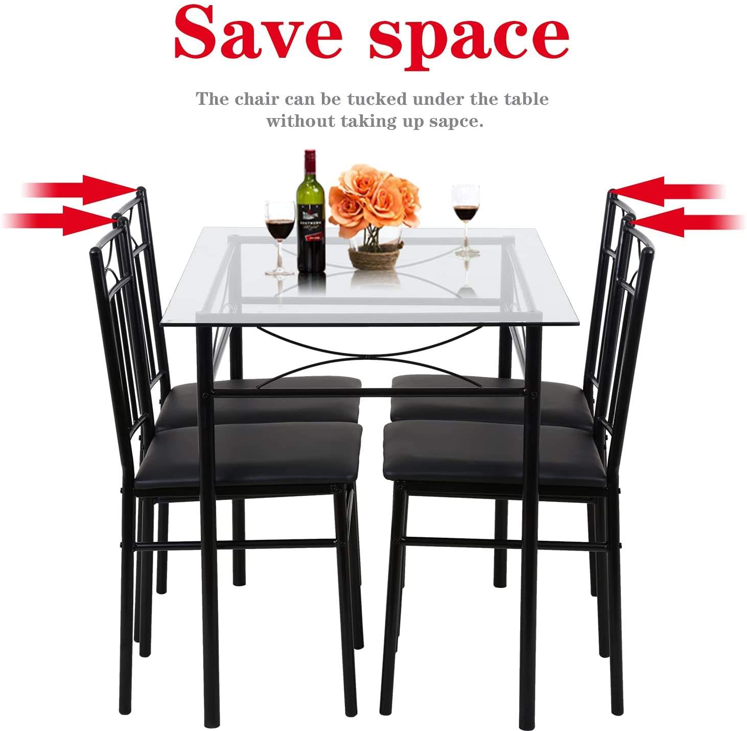 Modern Home Restaurant Smart Design Cheap Dining Room Furniture Metal Legs OEM Dining Tables and Chairs Sets Dining Room Set