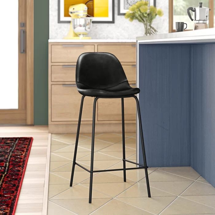 Wholesale Dining Furniture PU Leather Modern Stainless Bar Stool Chair of Kitchen Outdoor Bar Stool Chair