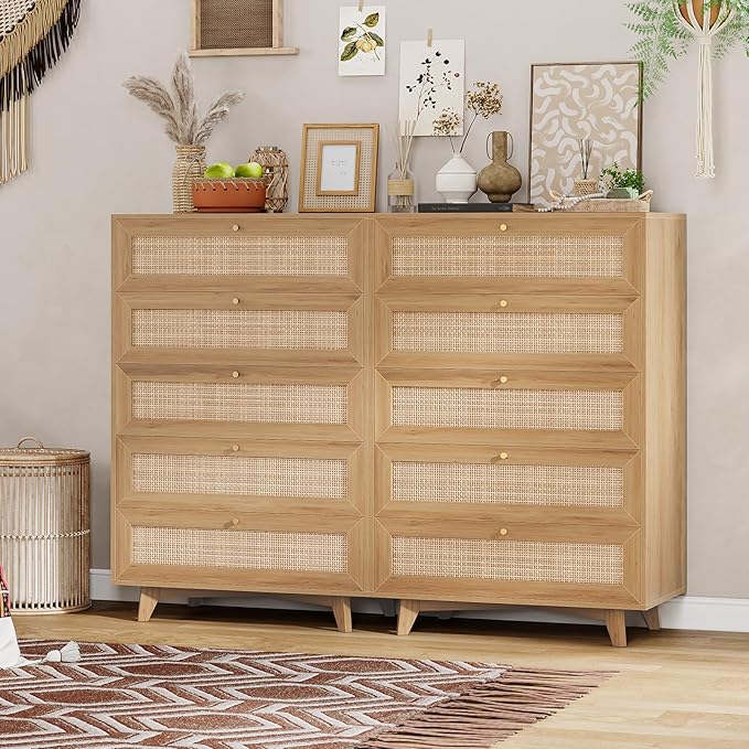 Rattan Plaited Articles with 5 drawer exquisite cabinet