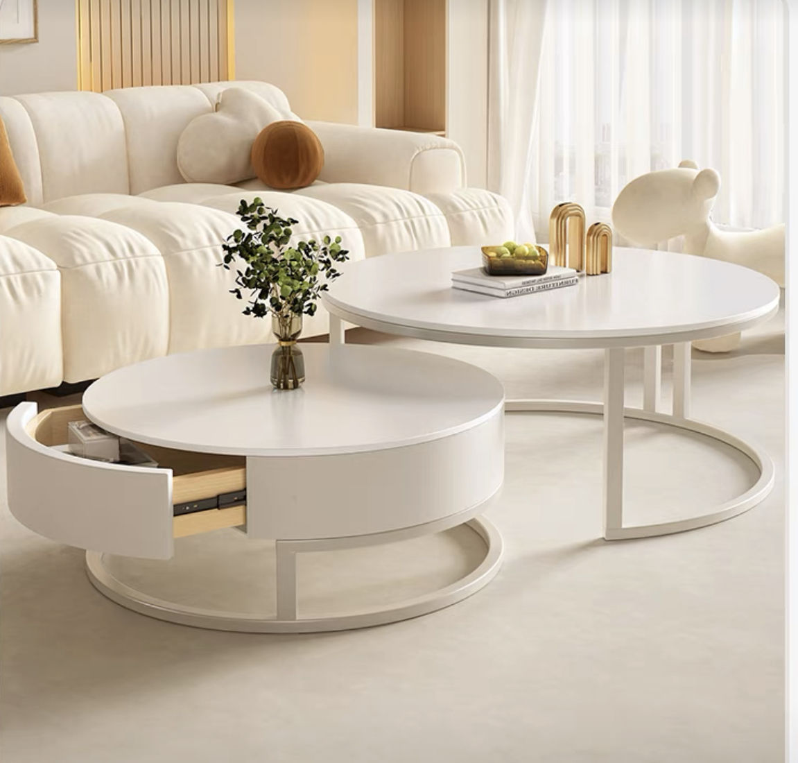 Large and Small Coffee Table Living Room Sofa Side Table New Modern Minimalist Style Modern Fashion Design