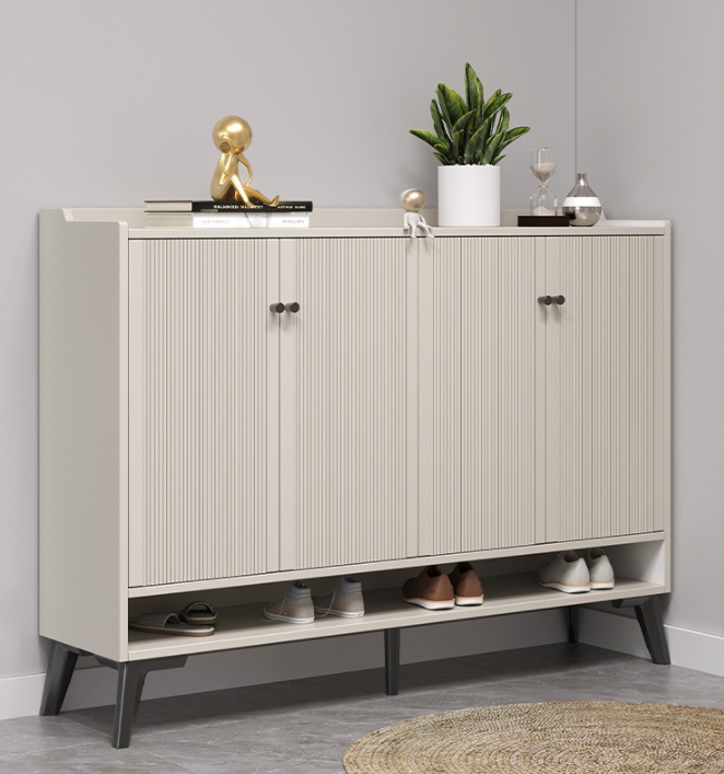 New Wooden Design Living Room Furniture Stand Tv Cabinet Luxury Wholesale High Quality White Shoe Cabinet Modern Minimalist