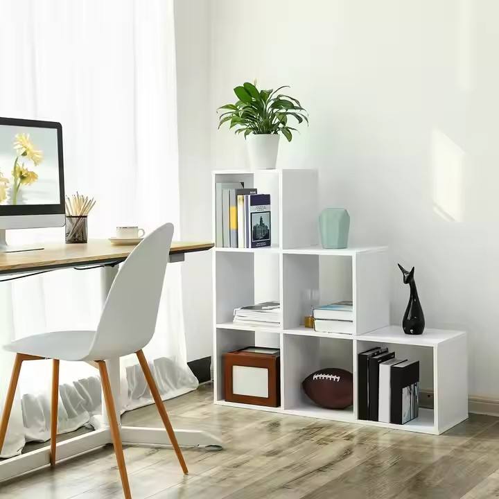 Modern Cube Storage Cabinet Organizer Ladder Shelf Bookcase Display Stand