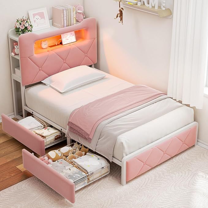 Small Single Bed with Storage Function